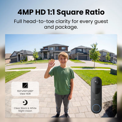 Reolink 2K Gen 2 AI Smart Detection WiFi Battery Doorbell with Chime