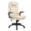 ProperAV Extra High Back PU Leather Adjustable Reclining Executive Office Chair with Massage & Heat Functions - maplin.co.uk