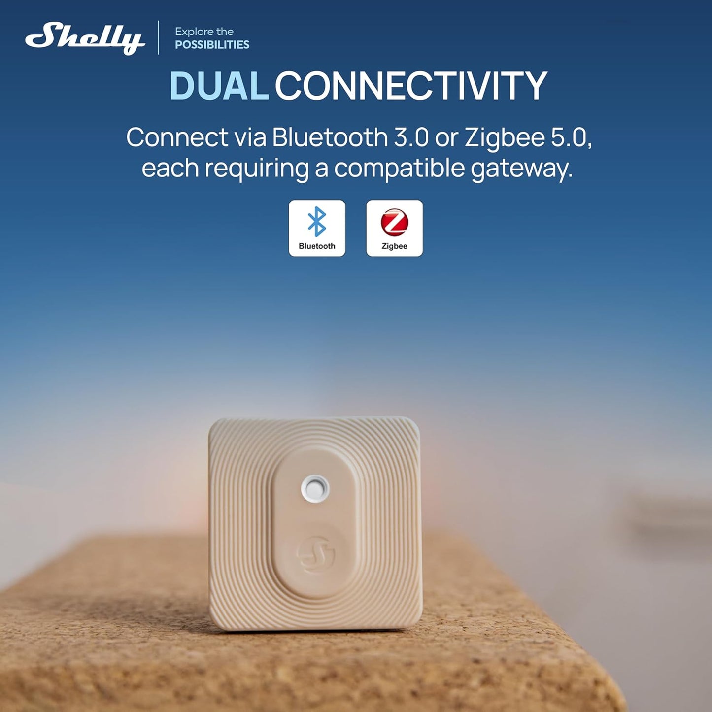Shelly BLU H&T ZB Bluetooth & Zigbee Temperature & Humidity Sensor