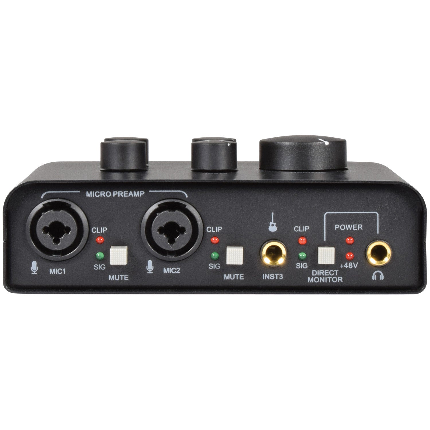 Citronic USB Audio Interface for 2 Microphones & 1 Instrument