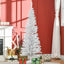 HOMCOM 5ft Artificial Pine Pencil Slim Tall Christmas Tree with Stand - White - maplin.co.uk
