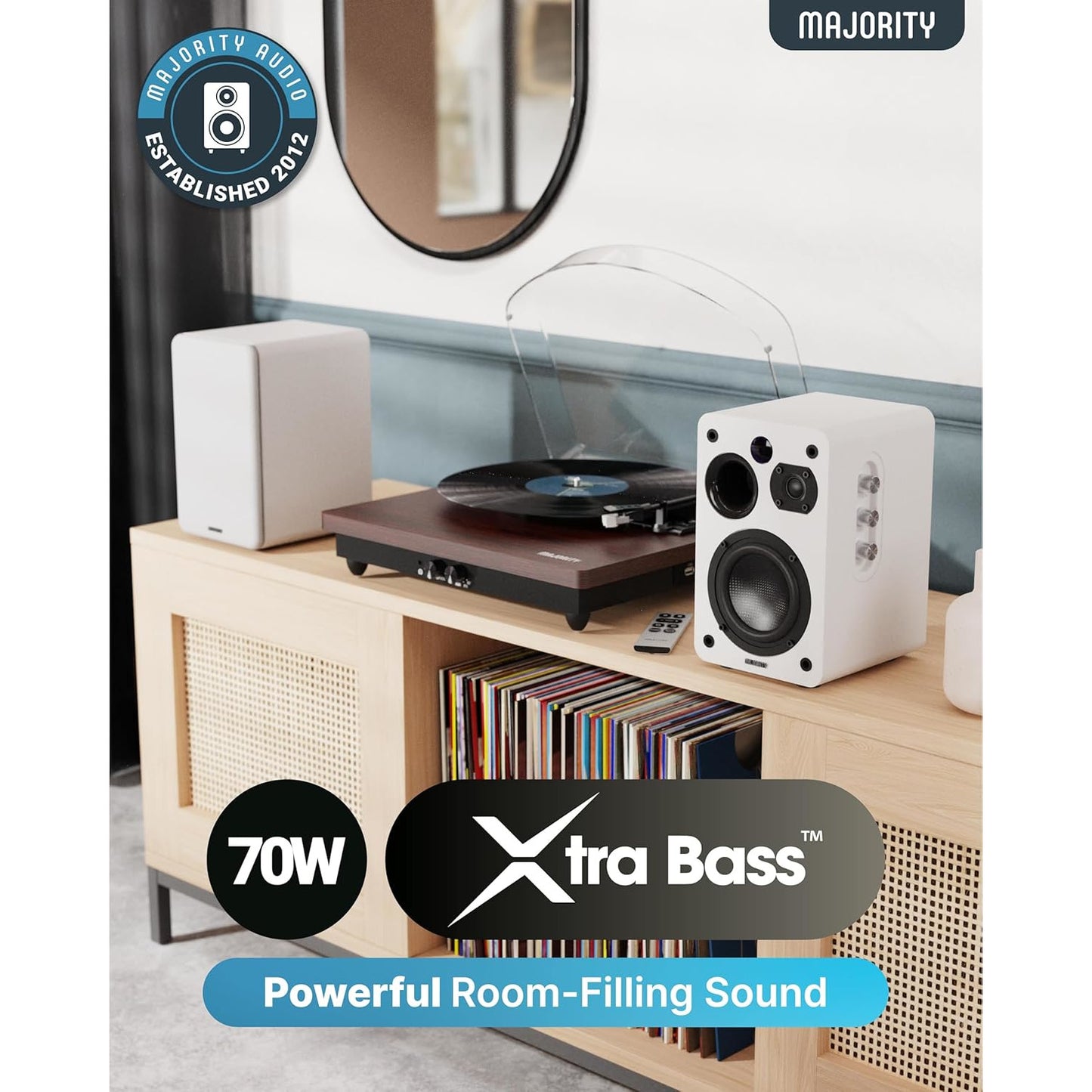 Majority D70X Active Bluetooth Bookshelf Speakers