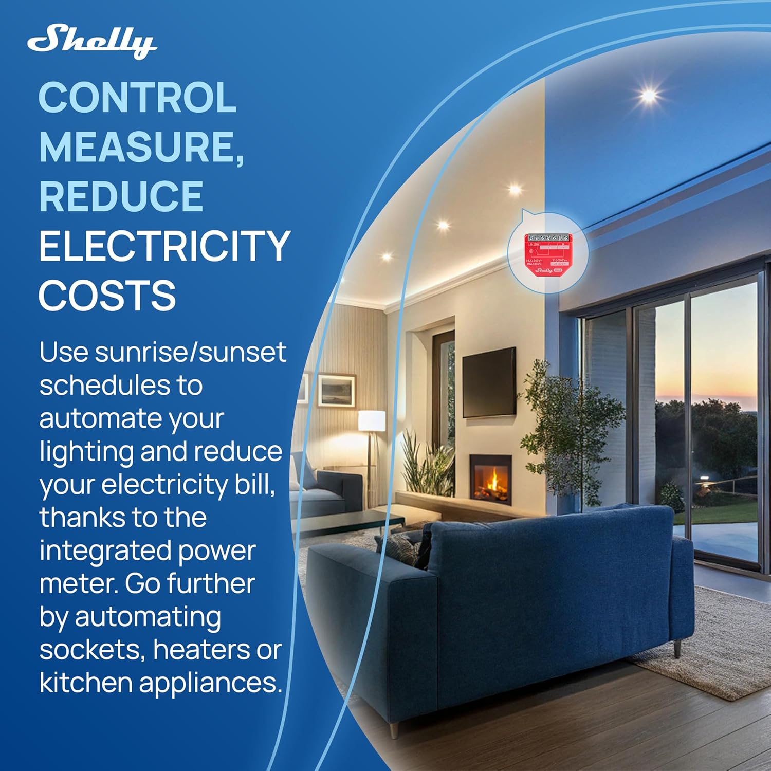 Shelly 1PM Gen4 WiFi/Zigbee-Operated Smart Switch with Power Monitoring (1 channel, 16A)