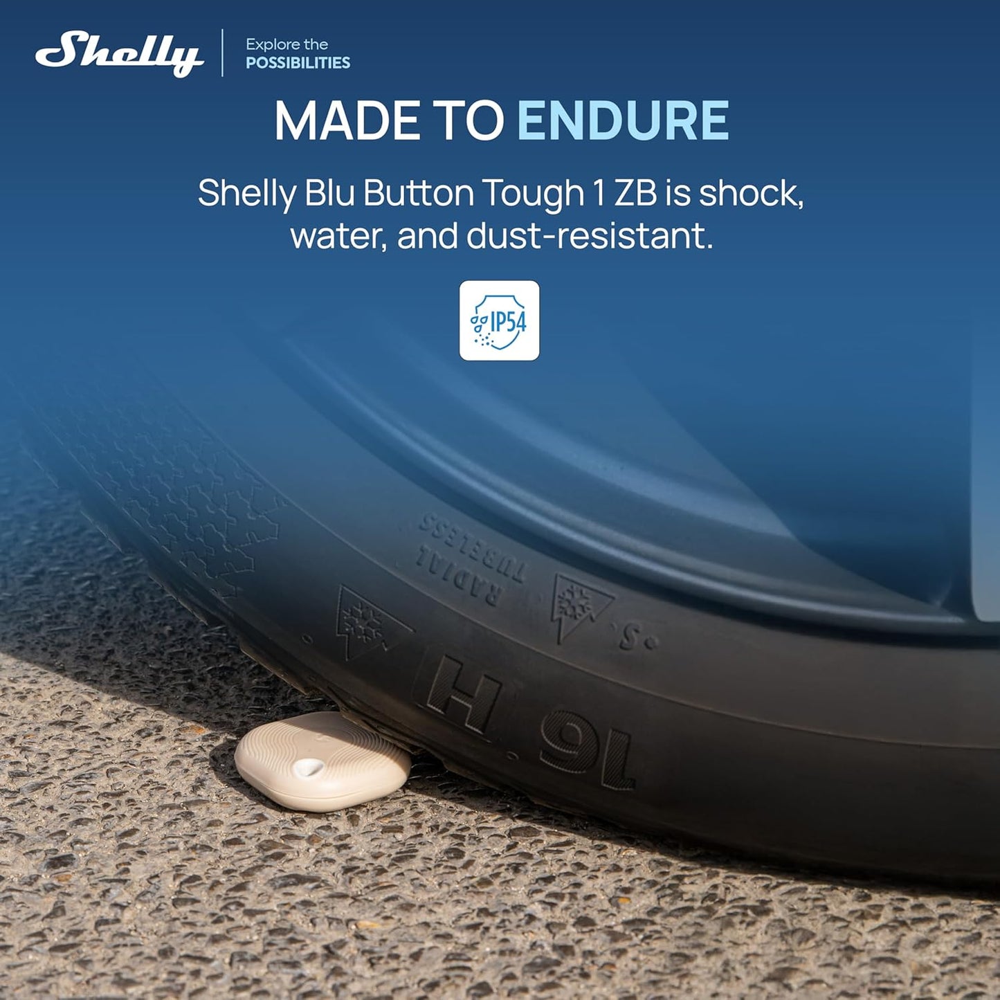 Shelly BLU Button 1 Tough ZB Bluetooth & Zigbee Smart Button