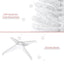 HOMCOM 5ft Artificial Pine Pencil Slim Tall Christmas Tree with Stand - White - maplin.co.uk
