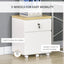 ProperAV Extra Lockable 2-Drawer Filing Cabinet with Hanging Bars & Wheels - White - maplin.co.uk