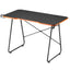 Maplin Gaming Desk with Headphone Hook & Cup Holder - Matte Black & Orange - maplin.co.uk