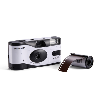 Praktica Single Use Disposable Colour Film Camera with Flash - Wedding White Single