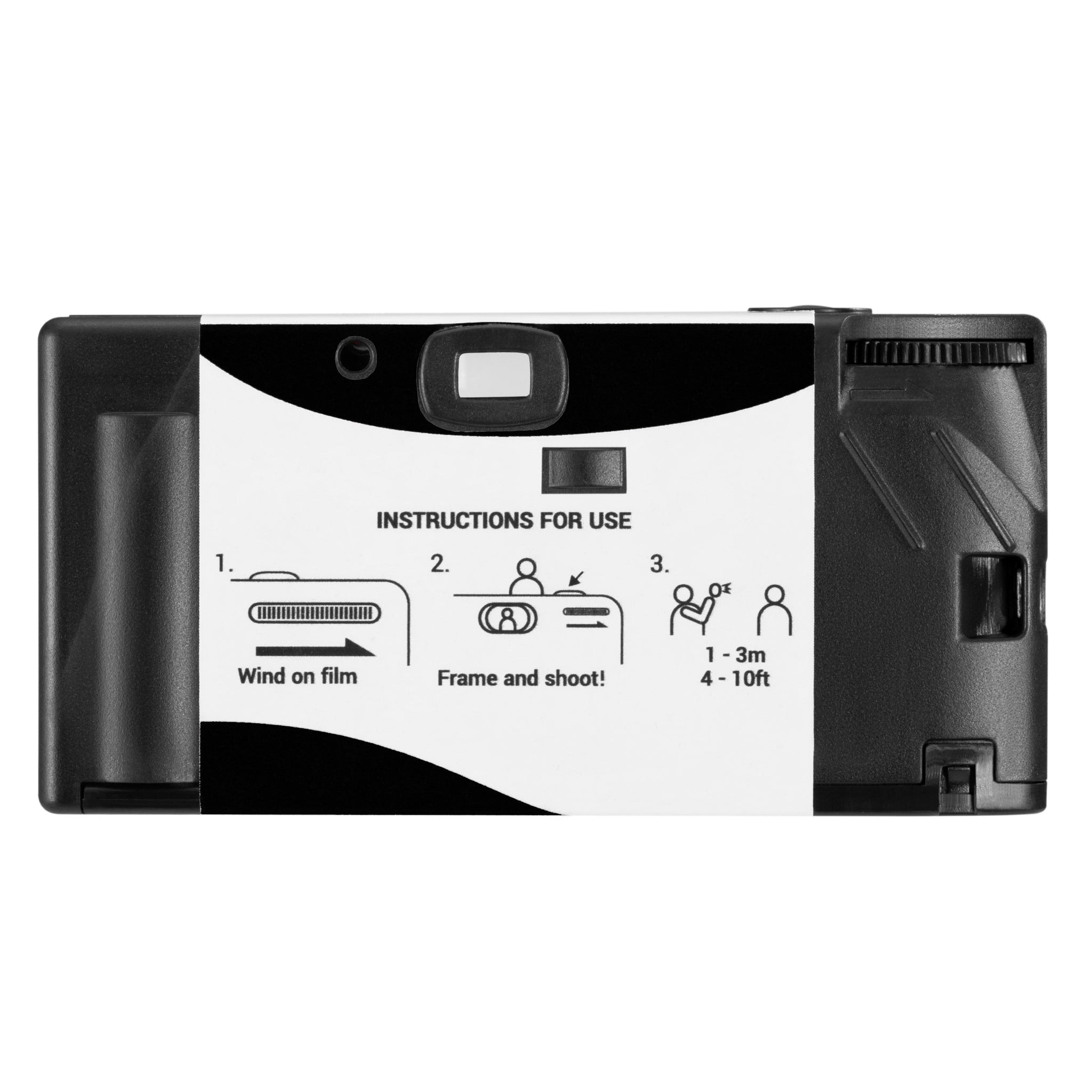 Praktica Single Use Disposable Black & White Film Camera with Flash - Black