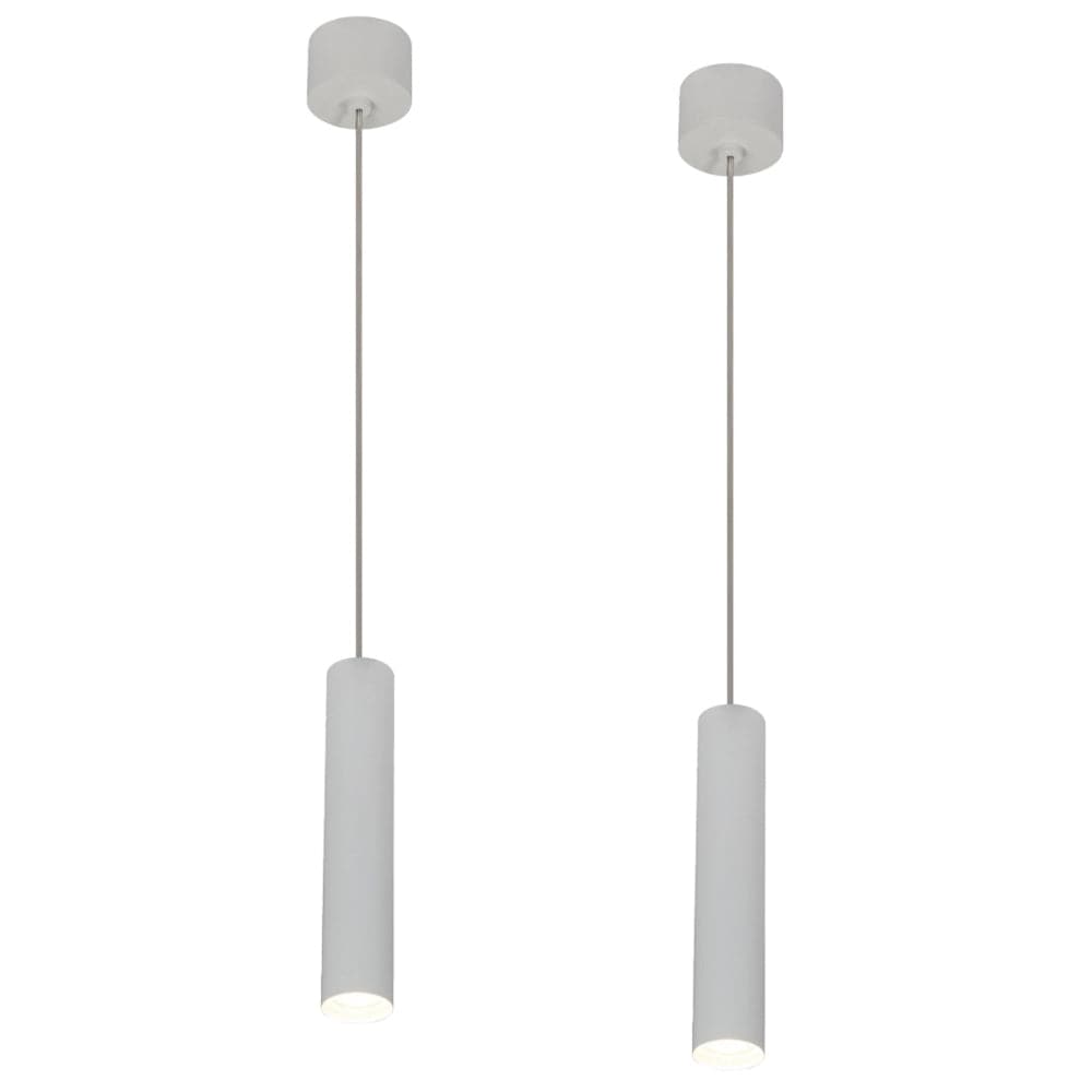 4lite Die-Cast Aluminium 3K Modern Slim 7W LED Pendant Light - White - maplin.co.uk