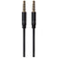 Maplin 3.5mm Aux Stereo 4 Pole TRRS Jack Plug to 3.5mm 4 Pole TRRS Jack Plug Cable - Black, 5m