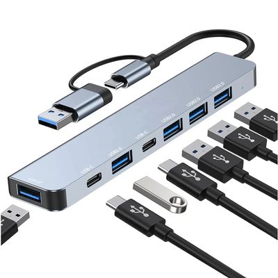 Maplin USB-C / USB-A Multiport Hub to 4x USB-A 2.0 / 2x USB-C / 1x USB-A 3.0