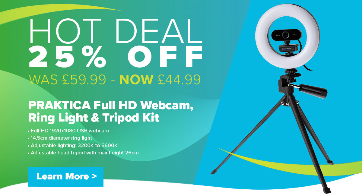 Hot Deal Praktica Webcam Ring Light Tripod Kit at Maplin
