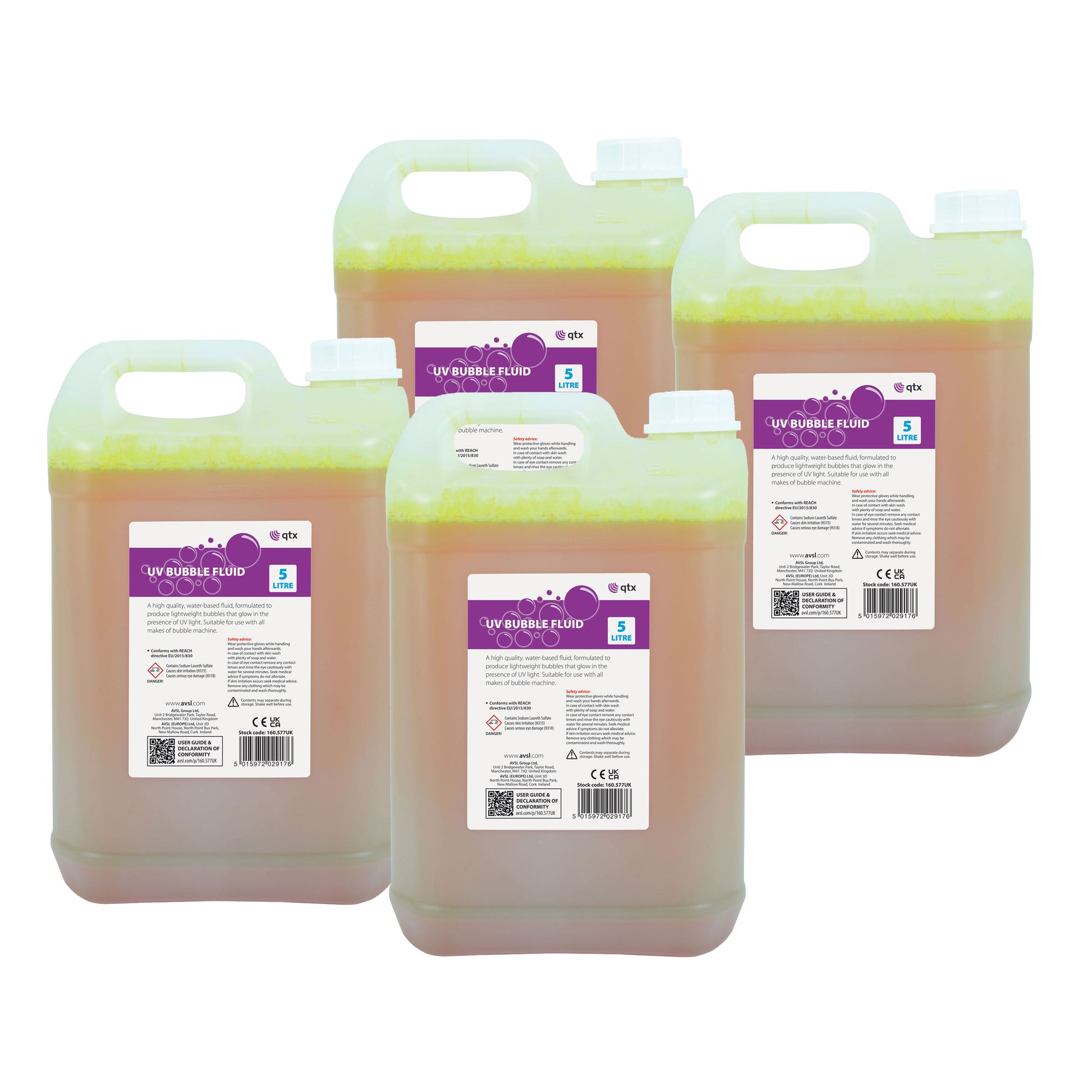 QTX UV Bubble Fluid - Pack of 4