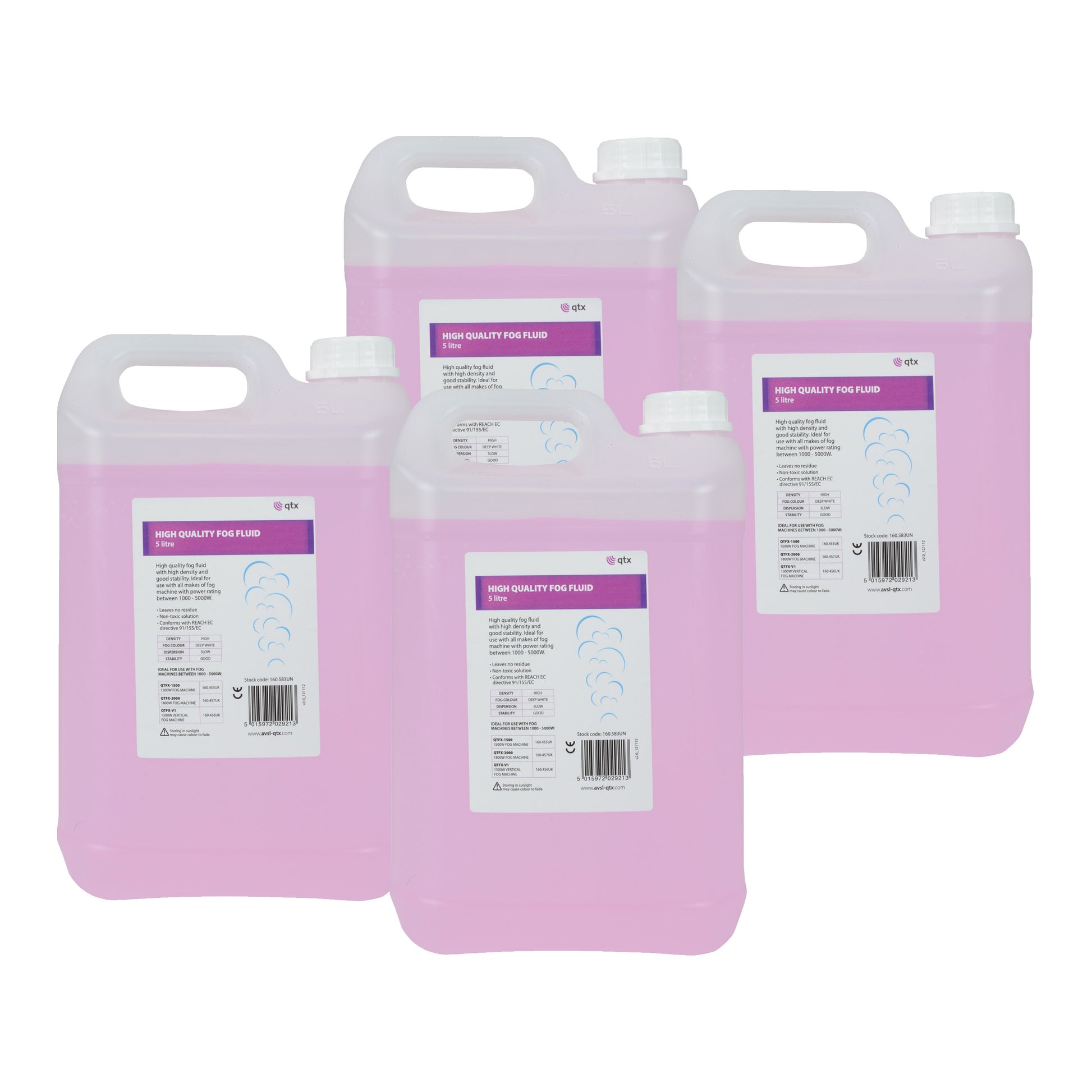 QTX High Quality Pink Fog Fluid - Pack of 4