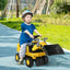 HOMCOM CAT Licensed Kids Ride-On Toy Digger with Manual Shovel & Horn for Ages 1-3 Years - maplin.co.uk