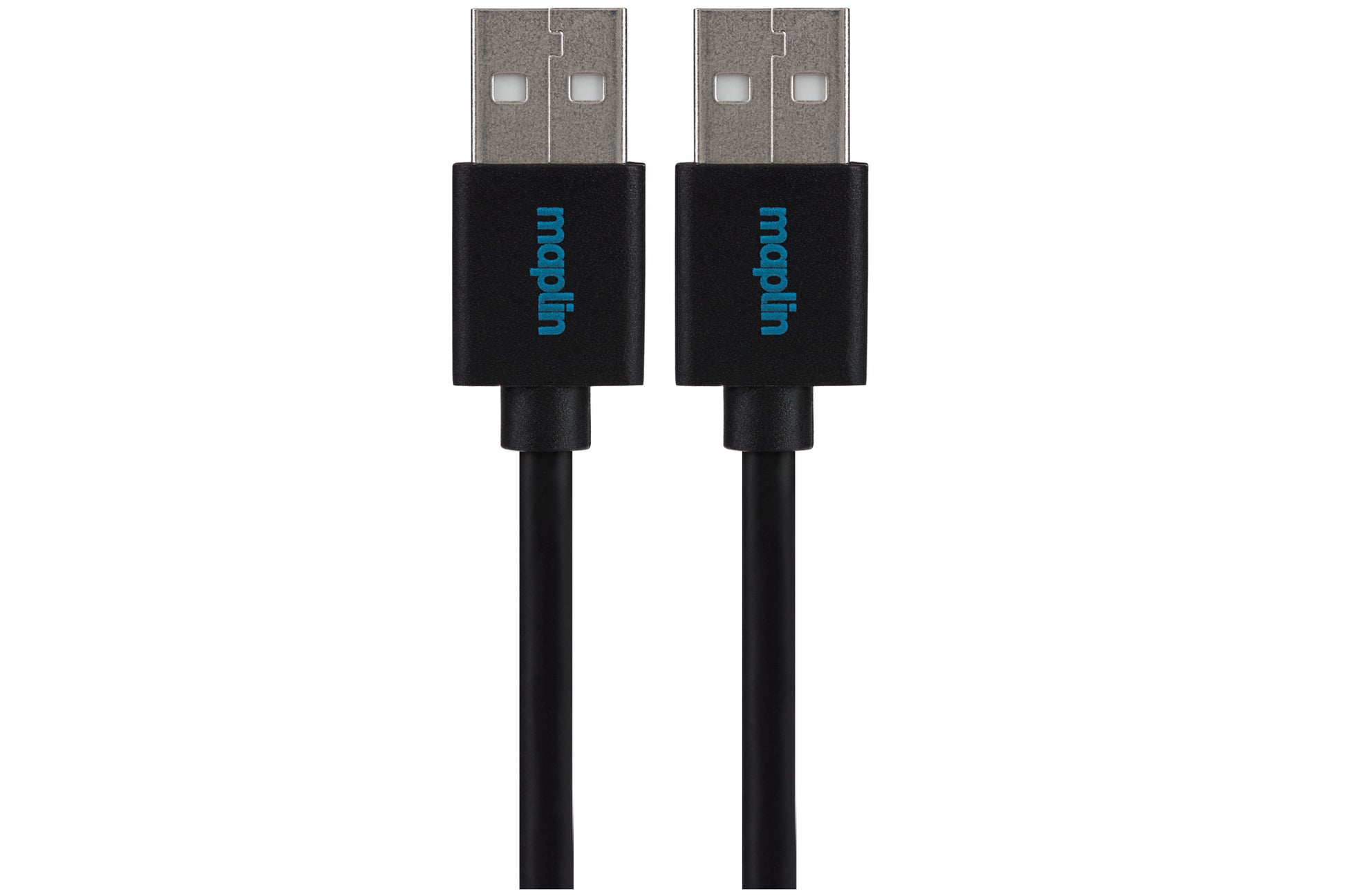 Maplin USB-A 2.0 to USB-A 2.0 Cable - Black - maplin.co.uk