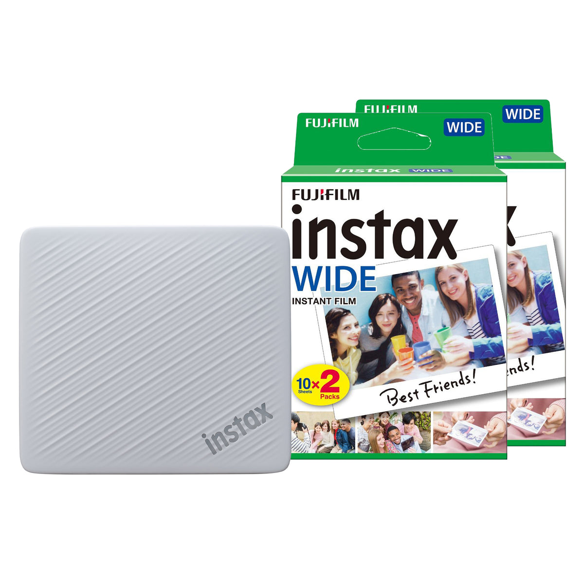Fujifilm Instax Link Wide 2 Wireless Smartphone Photo Printer - Blue Printer + 40 Shot Pack