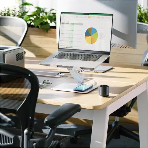 ALOGIC Elite Power Adjustable Laptop Stand Riser With Phone Charger