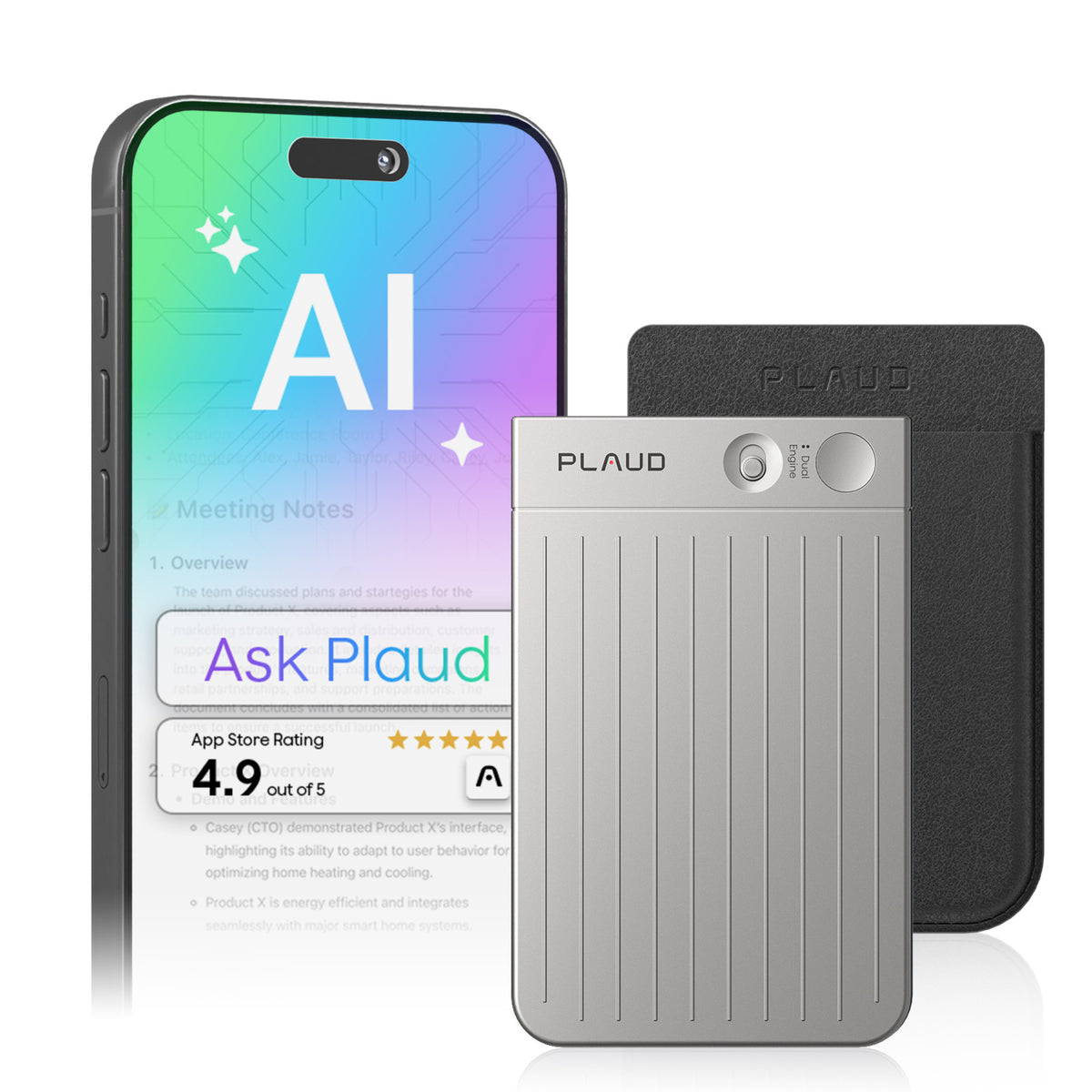 Plaud Note AI Voice Recorder Silver