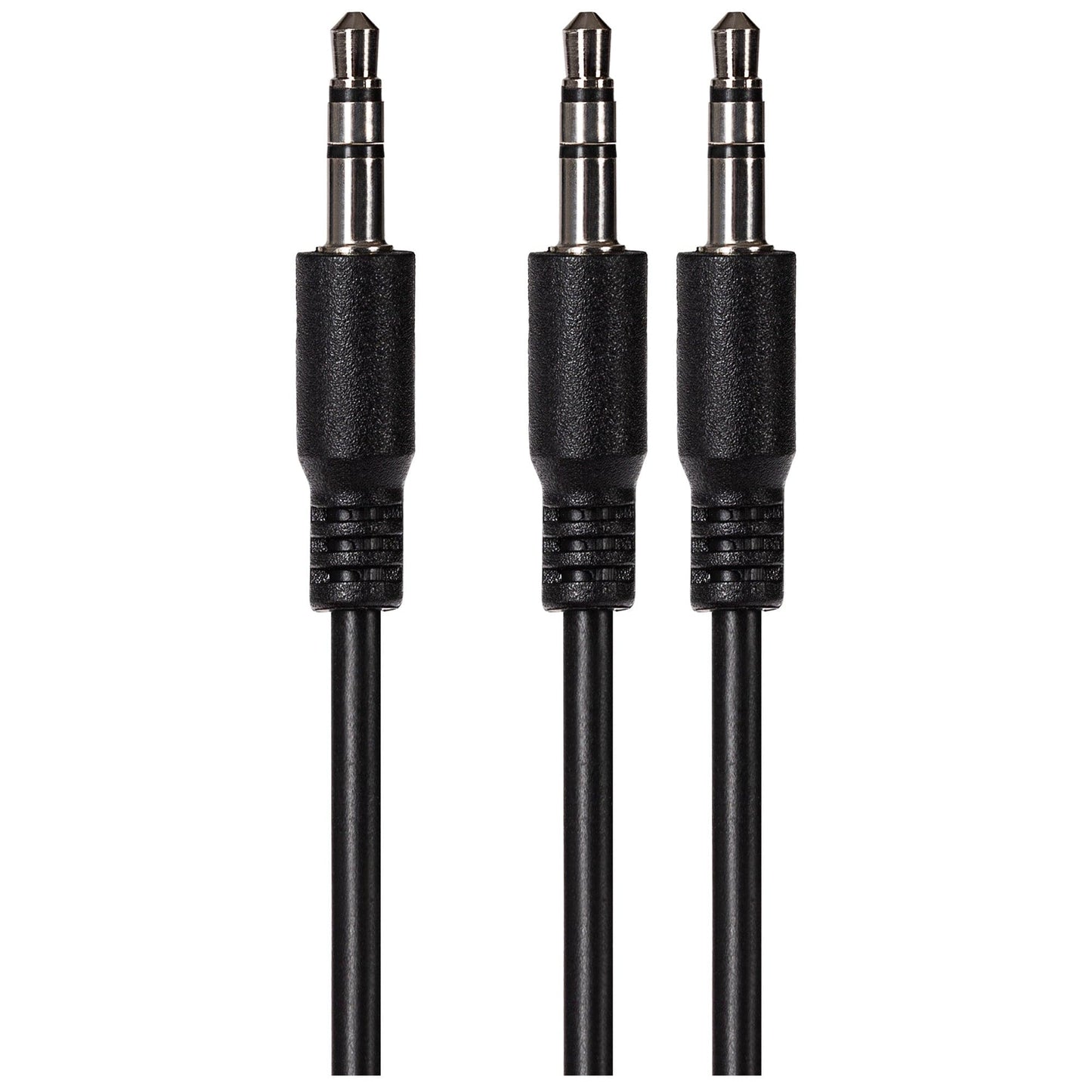 Maplin 3.5mm Aux Stereo 3 Pole Jack to Twin 3.5mm 3 Pole Jack Cable - Black, 2m - maplin.co.uk