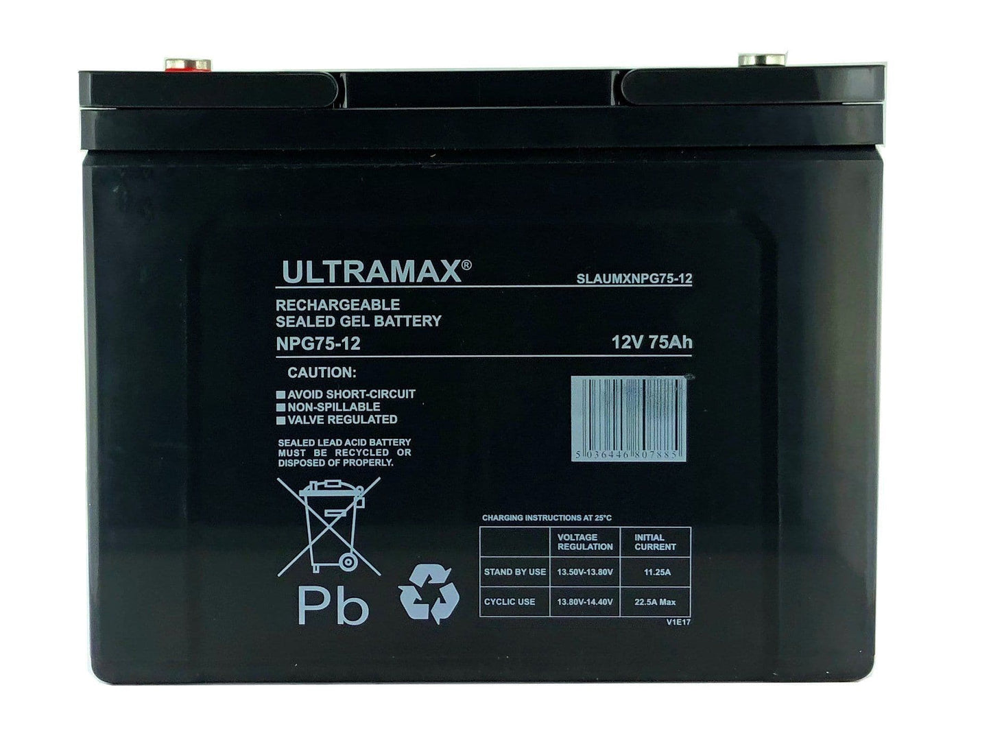 Maplin Plus Dual Purpose Leisure & Marine Range XV24MF 12V 75AH (70AH & 80AH) Sealed Gel Rechargeable Battery - maplin.co.uk