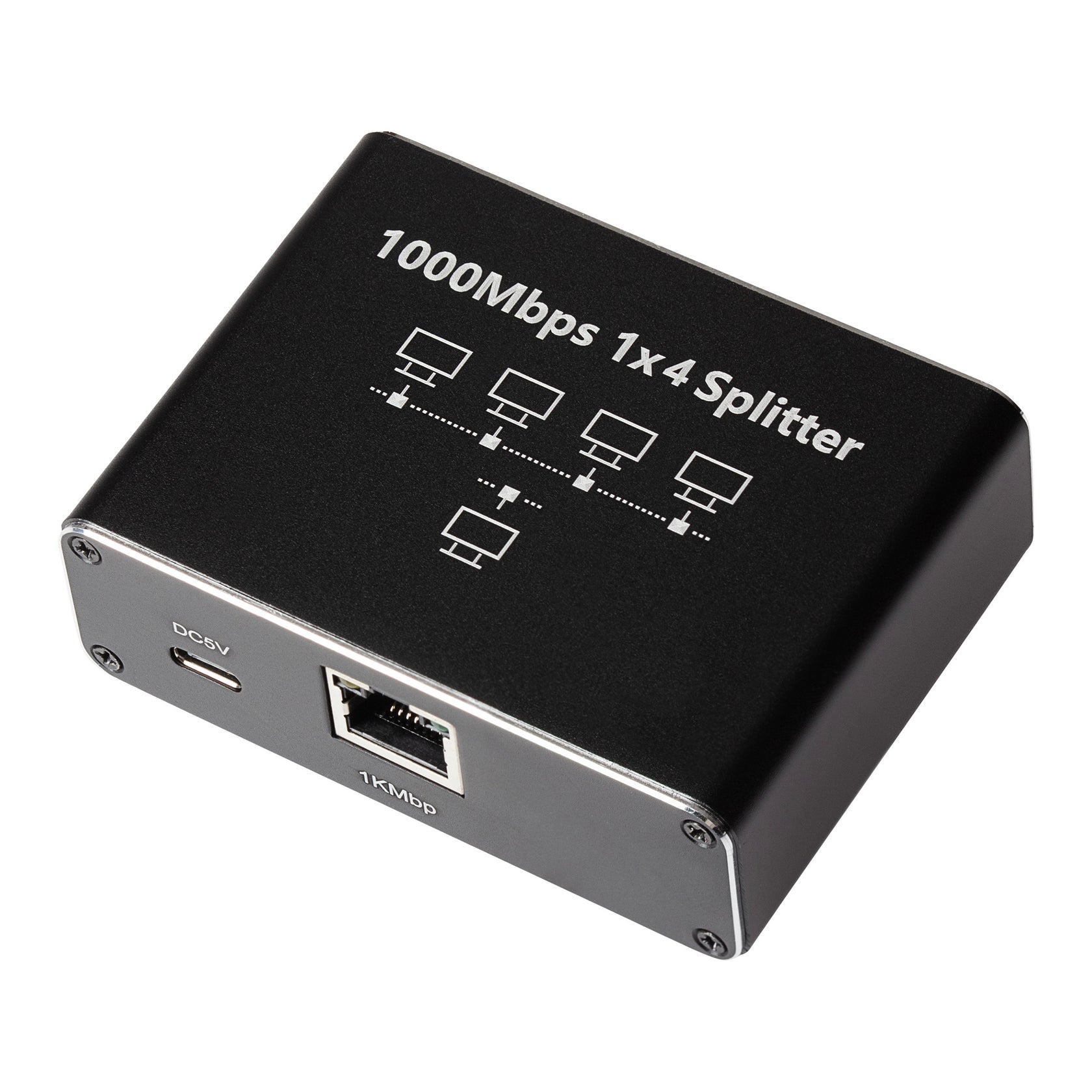 Maplin RJ45 1 Port In 4 Ports Out Ethernet LAN Splitter - Black ...
