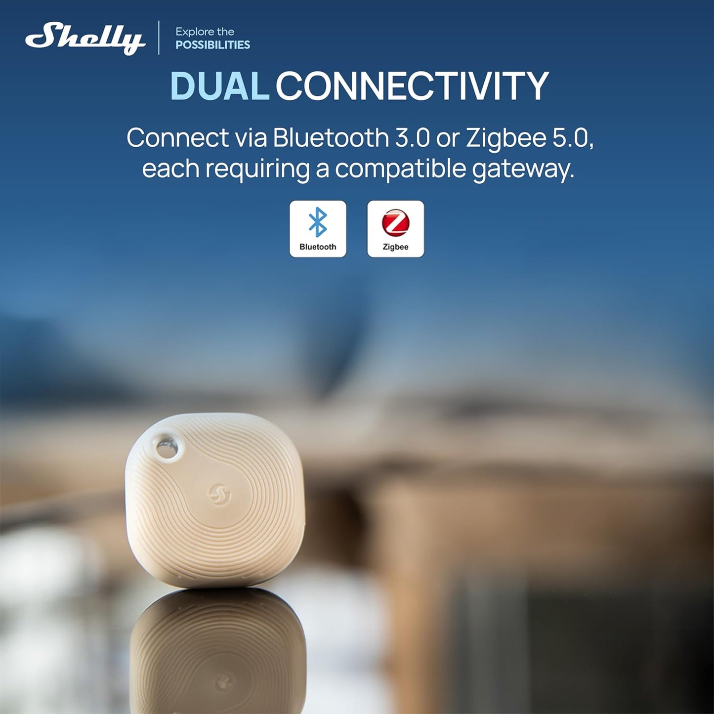 Shelly BLU Button 1 Tough ZB Bluetooth & Zigbee Smart Button