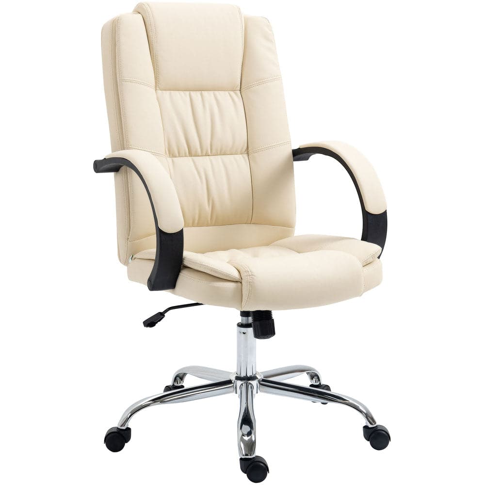 ProperAV Extra PU Leather Adjustable Swivel Executive Office Chair - maplin.co.uk