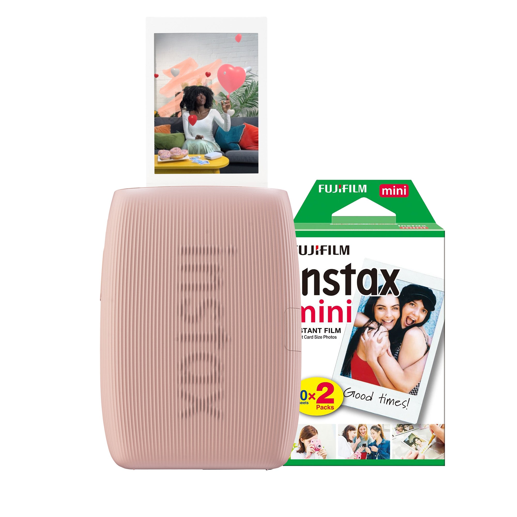 Fujifilm Instax Mini Link 3 Wireless Smartphone Photo Printer - Rose Pink Printer + 20 Shot Pack