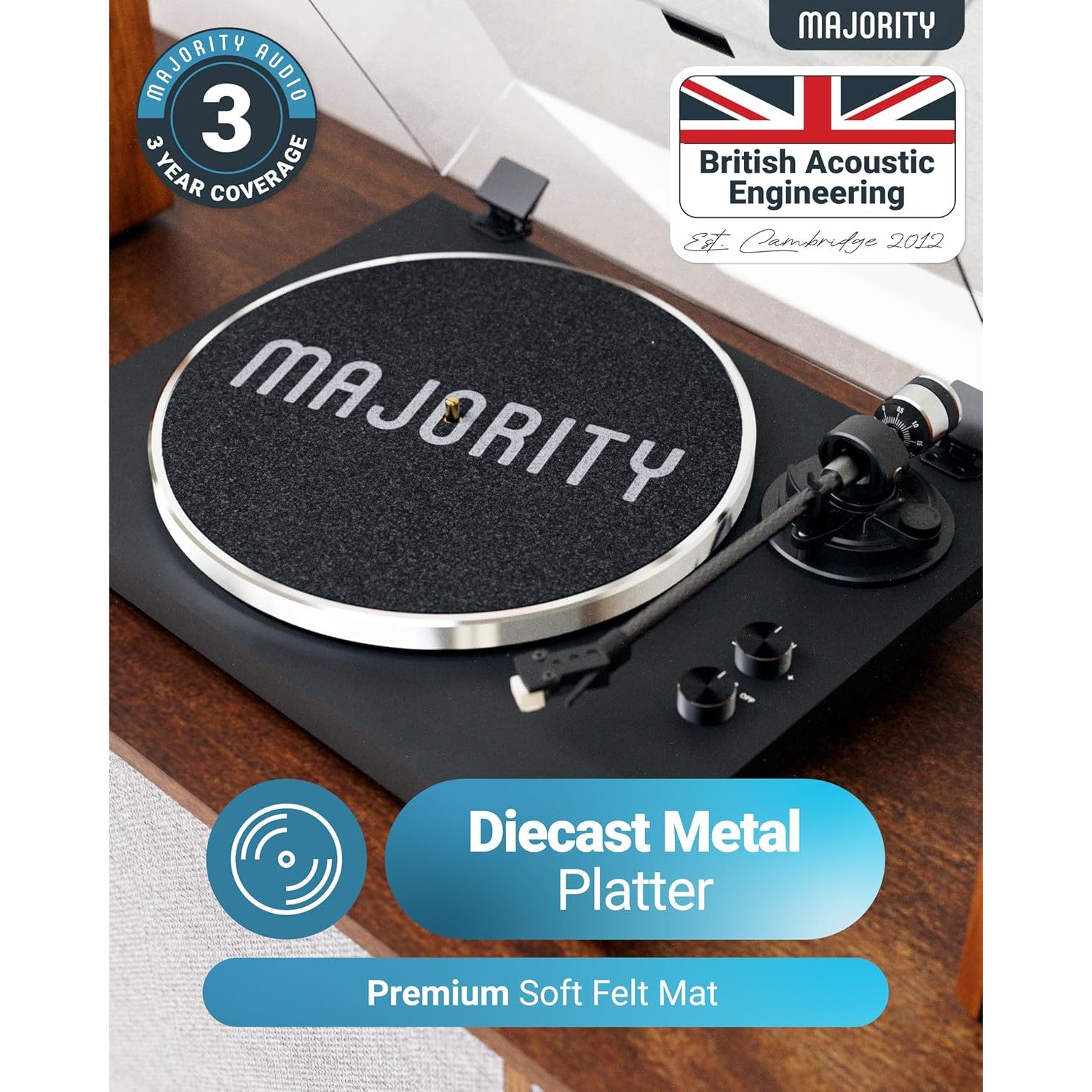 Majority Stylo Bluetooth Turntable