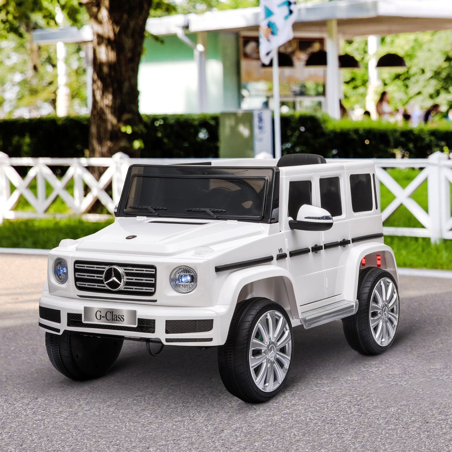 Maplin Plus Mercedes Benz G500 12V Electric Kids Ride On Toy Car with Remote Control, Music, Lights & Suspension for 3-8 Years - maplin.co.uk