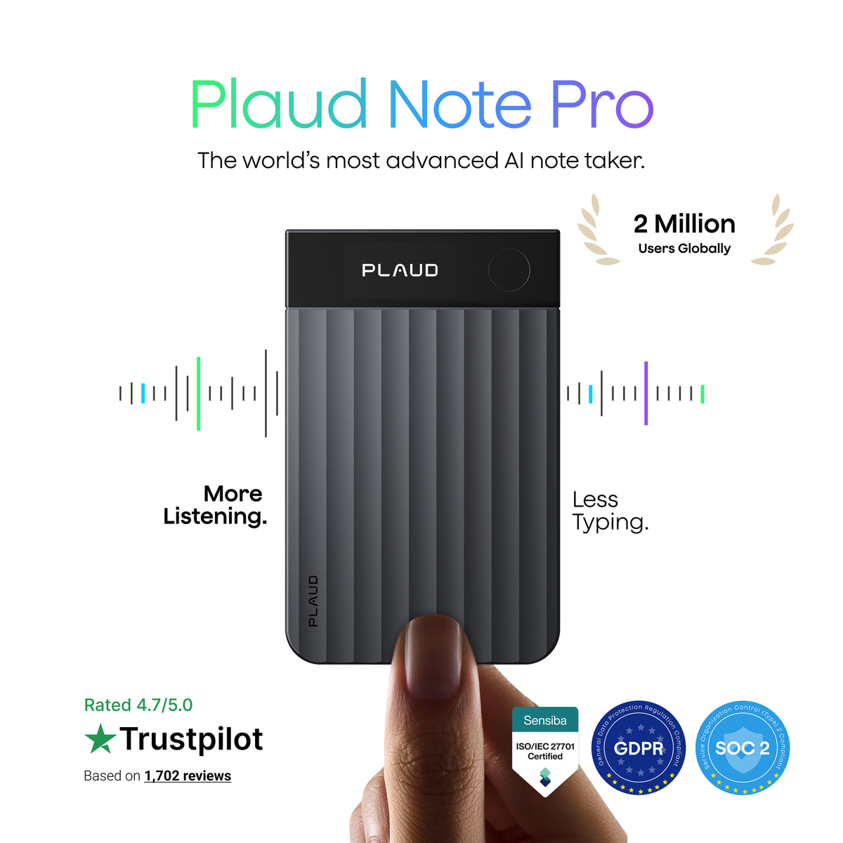 Plaud Note Pro AI Voice Recorder