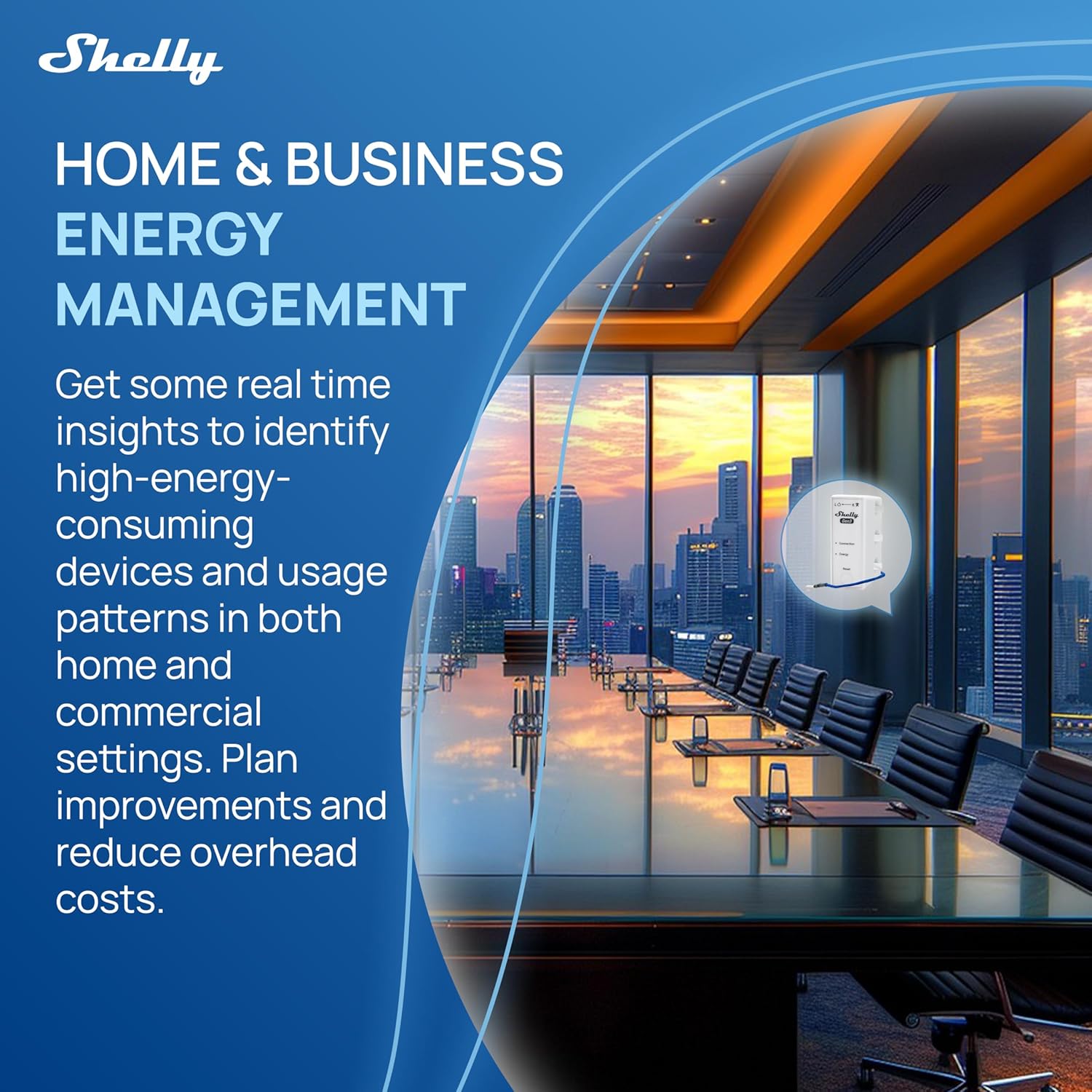 Shelly 3EM-63T Gen3 WiFi Three-Phase Energy Meter with Integrated Current-Transformers