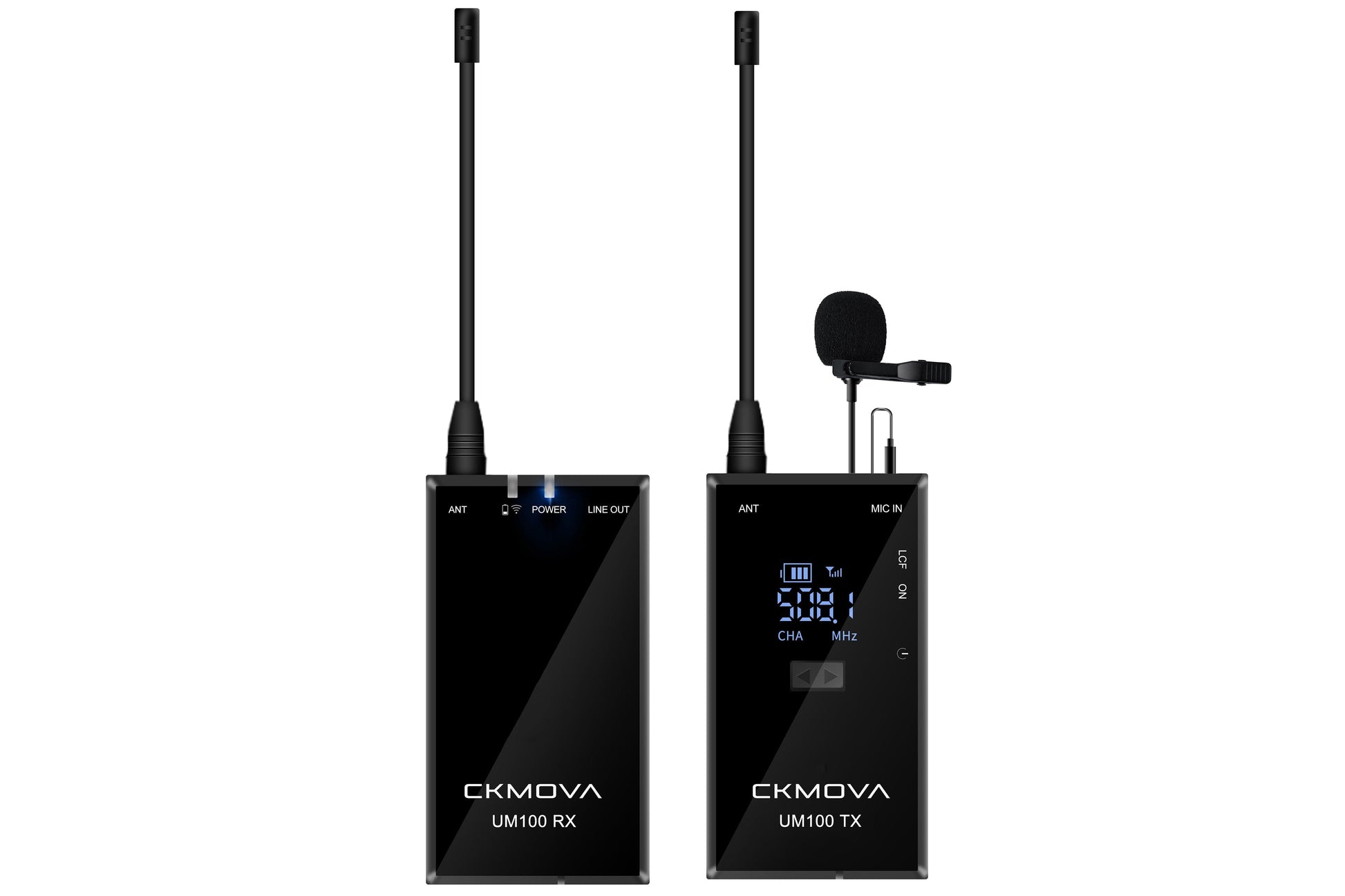 Maplin CKMOVA UM100 UHF Wireless Microphone Kit with 1x Transmitter & 1x Receiver - maplin.co.uk