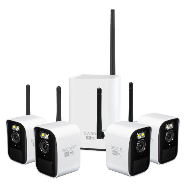 Swann MaxRanger4K Mini Long-Range Wireless Security System 4 Cameras