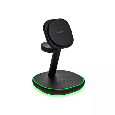 Microdia SNAPStation Plus 23W 4-in-1 MagSafe Magnetic Wireless Charging Station - Black