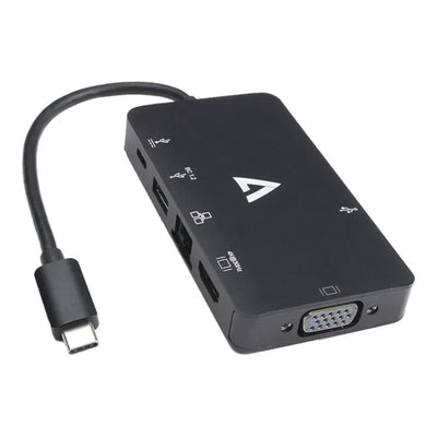 V7 Single Display 4K Ultra HD USB-C Docking Station with 100W Power Delivery