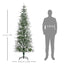 HOMCOM 7ft Pencil Snow Flocked Artificial Christmas Tree with Realistic Cypress Branches - maplin.co.uk