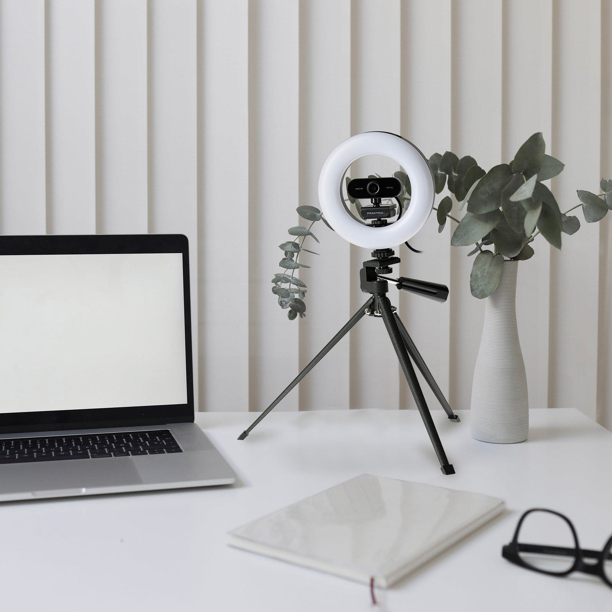 PRAKTICA Full HD Webcam, Ring Light & Tripod Kit