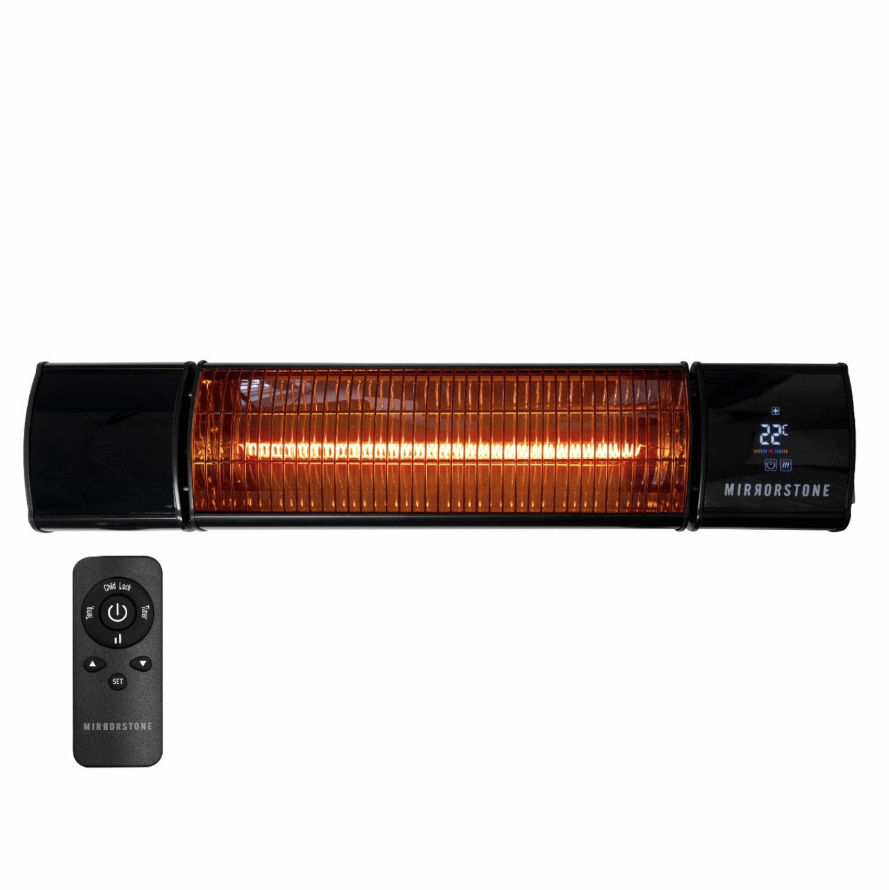 Mirrorstone Athena 1.2kW Remote Controllable Wi-Fi Infrared Bar Heater