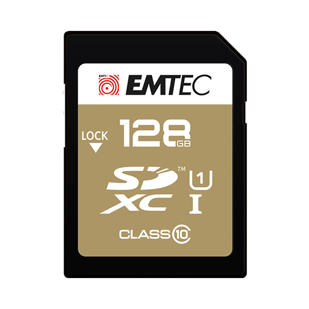 EMTEC 128GB UHS-I U1 EliteGold SD Memory Card