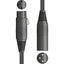 Citronic Retro Braided XLR Female to XLR Male Microphone Lead - Black