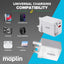 Maplin 35W GaN 2-Port USB Wall Charger with USB-C PD, USB-A QC 3.0 & Retractable USB-C Cable