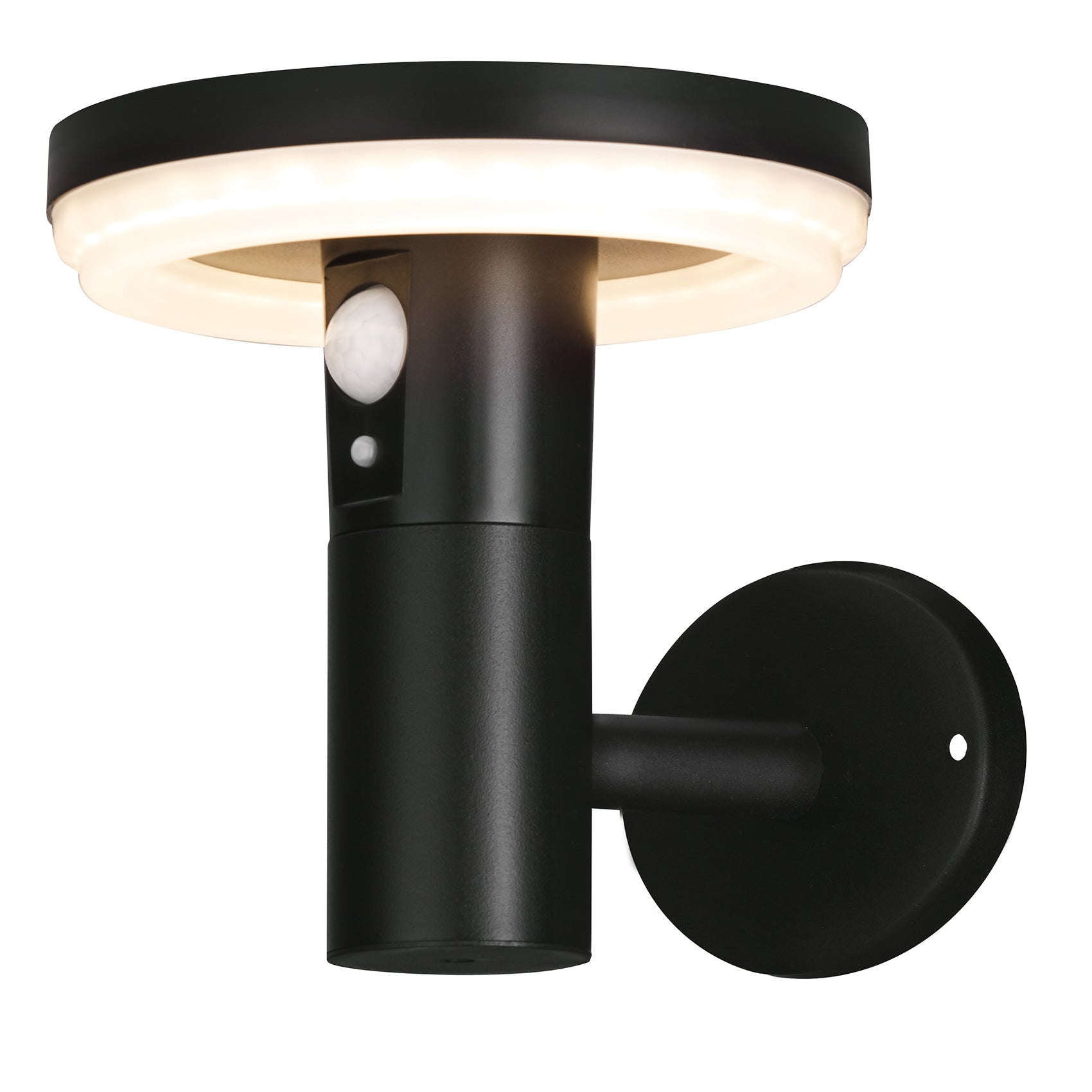 4lite Antheia Solar IP54 Die-Cast Aluminium LED Outdoor Wall Light with Built in PIR Motion Sensor Single