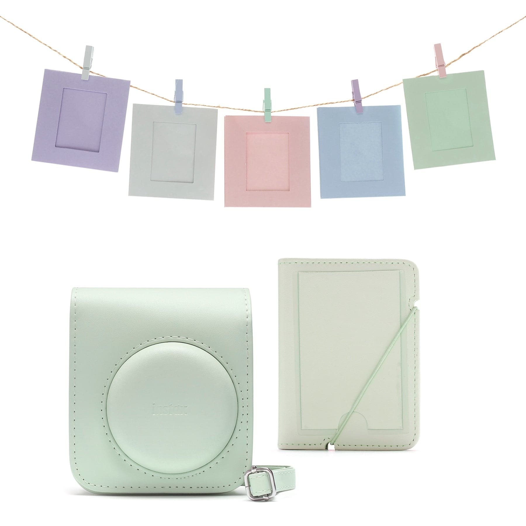 Fujifilm Instax Mini 12 Accessory Kit with Case, Photo Album, Hanging Cards & Pegs - maplin.co.uk