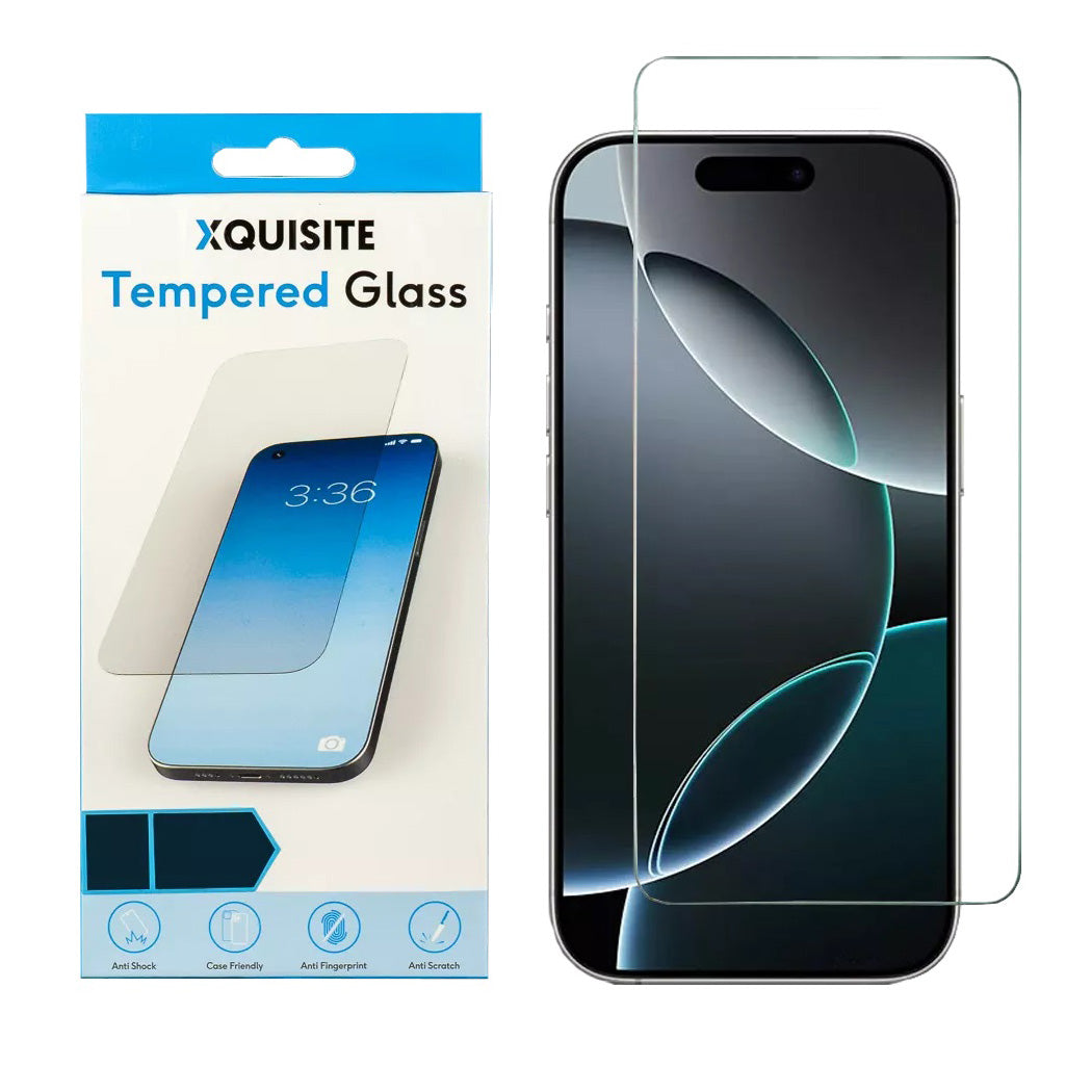 Xquisite 2D Glass Screen Protector Shield for iPhone 17, iPhone 17 Pro & iPhone 16 Pro