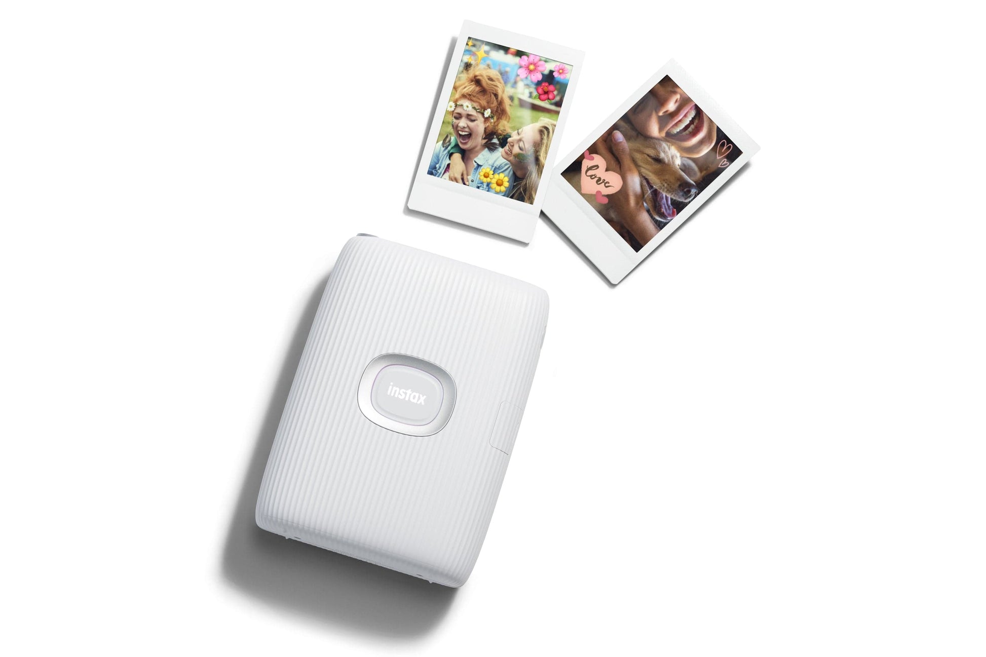 Fujifilm Instax PAL Digital Camera with Mini Link 2 Printer Bundle - Clay White