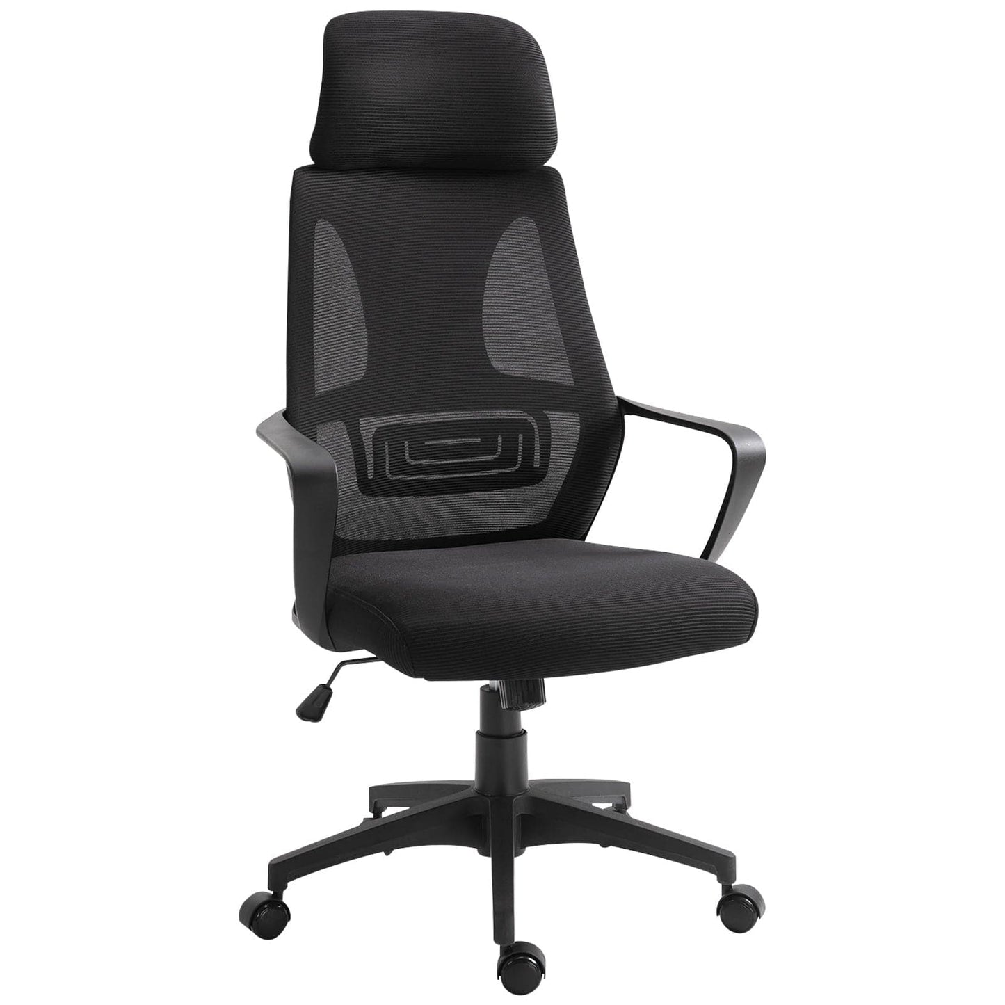 ProperAV Extra Mesh Ergonomic Adjustable Mesh Office Chair with Headrest & Lumbar Support - maplin.co.uk