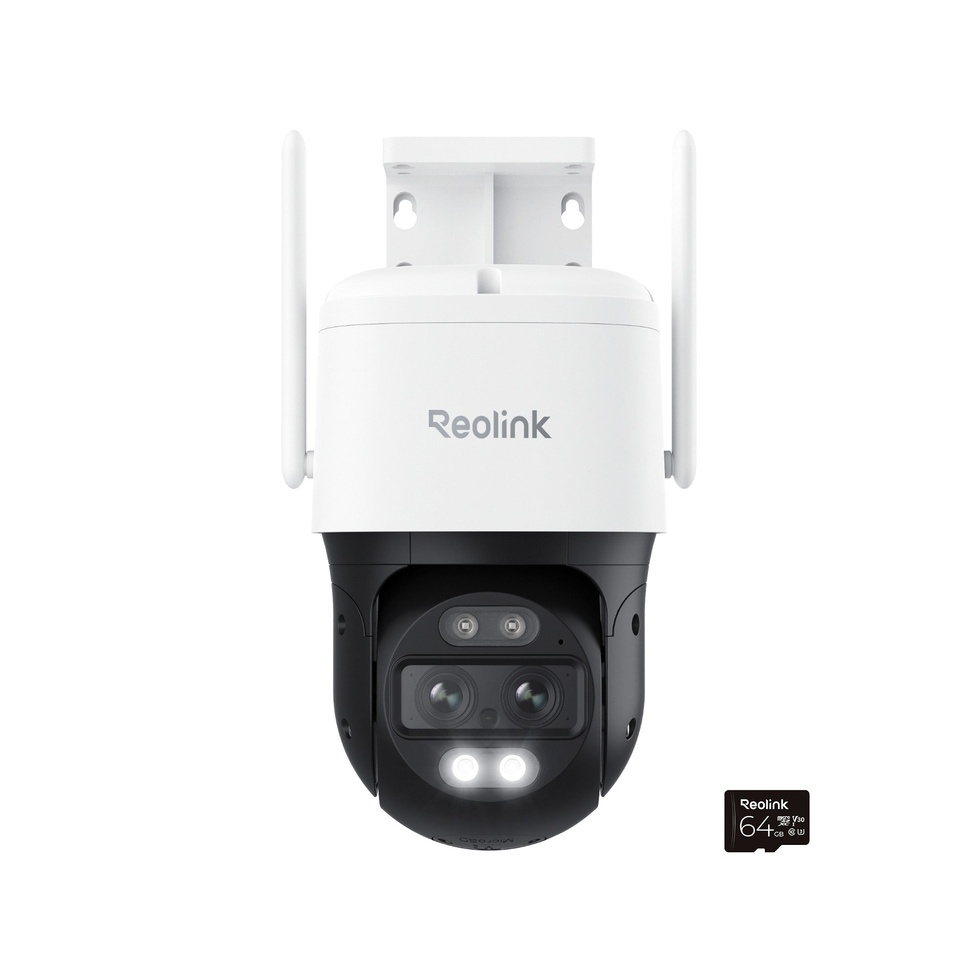 Reolink Trackmix Series 4K Dual-Lens PTZ Auto Track WiFi Outdoor Security Camera with 64GB microSD Card